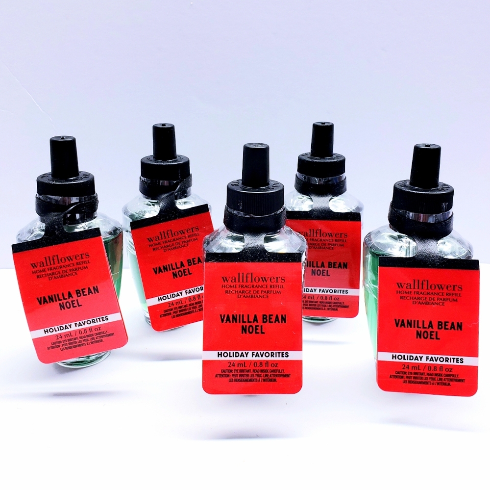 Bath & Body Works VANILLA BEAN NOEL Wallflowers Home Fragrance Refill, 0.8 Oz(5)